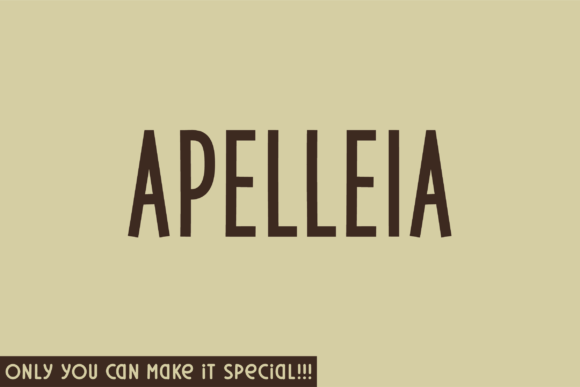 Apelleia: A Handwritten Font with Character