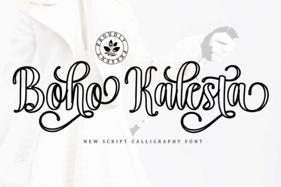 Boho Kalesta Outline: A Script Font for Modern Web Design