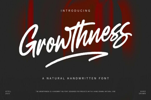 Growthness: A Handwritten Font for Campaigns That Feel Human