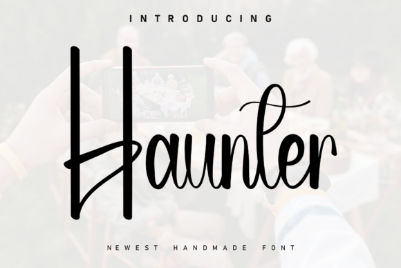 Haunter: A Script Font for Crafters and Product Creators