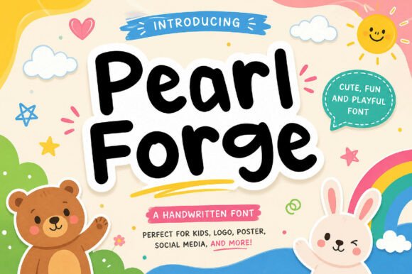 Pearl Forge: A Playful Handwritten Font for Editorial Design