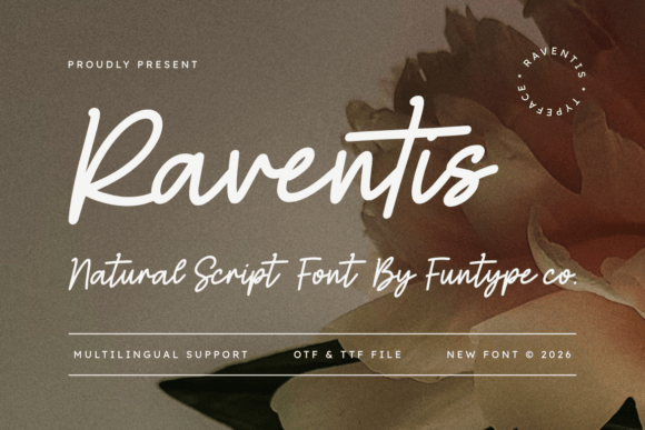 Raventis: A Script Font for Crafting with Grace